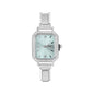 Fashion High Quality Men Women's Stainless Steel Square Round Shiny Zircon Watch Bracelet For Friend Birthday DIY Jewelry Gift