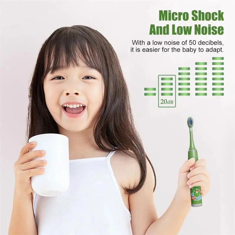 Kids Sonic Electric Toothbrush Rechargeable Smart Timer Colorful Cartoon Teeth Whitening Portable USB Charging  Tooth Brush