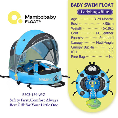 Mambobaby Baby Pool Float Vip 5 Dropshipping Blackproof Pool Mat For Infant Non-Inflatable Natation Buoy With Parasol Beach Toys