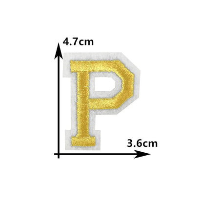 26 English gold letters Hot-melt adhesive ironing embroidery Patch DIY sewing decorative clothes patch