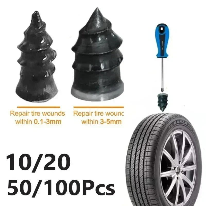 100pcs  Automotive Tire Repair Nail Universal Set Automotive Motorcycle Tire Repair Nail Bicycle Tire Perforation Repair Tool