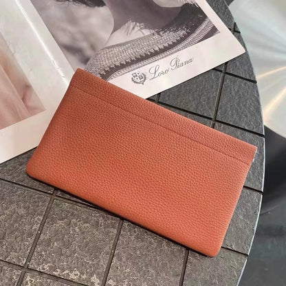 Self-Closing Artificial Leather Long Wallet Passport Driver's License ID Holder Headphone Data Cable Storage Cash Pouch