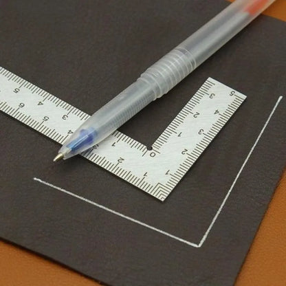 Cute school supplies metal ruler Small frame ruler Measuring layout tool Stainless steel