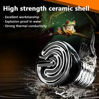 Ceramic Emitter Heat Light Mini Black Pet Heating Lamp Infrared Bulb 25/50/75/100W Brooder Chickens Reptile Lamp