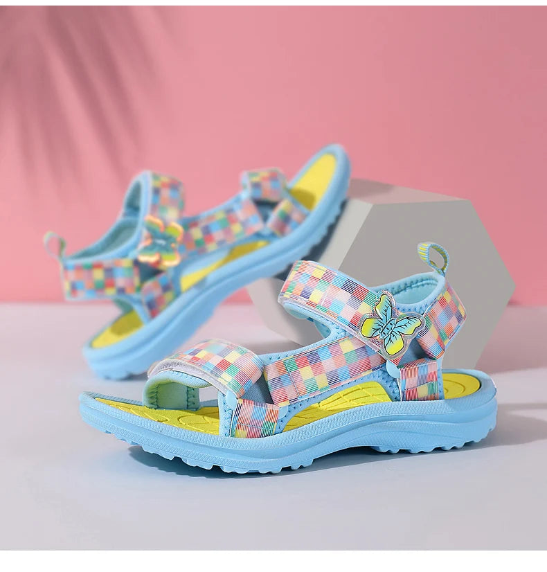 Summer Children Sandals Baby Girls Toddler Soft Non-slip Princess Shoes Baby Cute Pearl Princess Dance  Kids Performance Prop