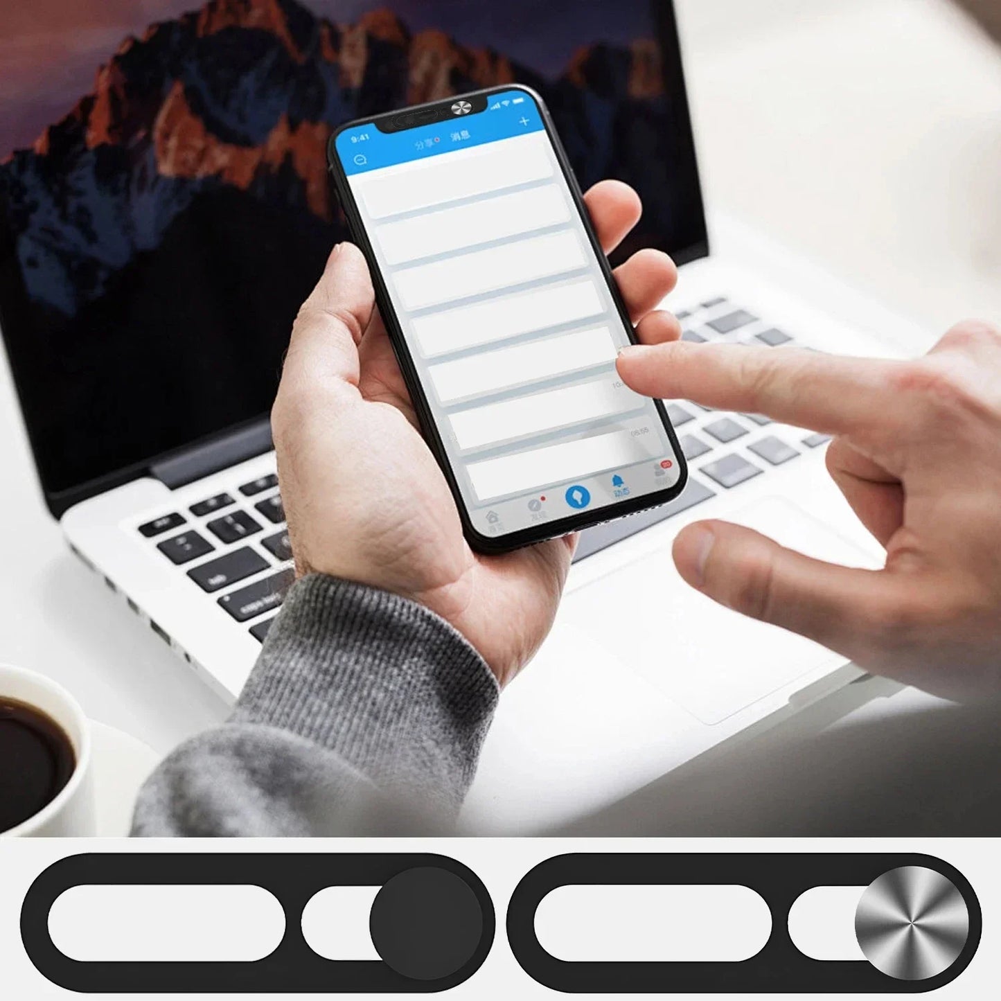 Front Camera Slide Protector Shield Phone Lens Covers Webcam Privacy Stickers For iPhone 16 15 14Pro/Pro MAX Tablet Laptop