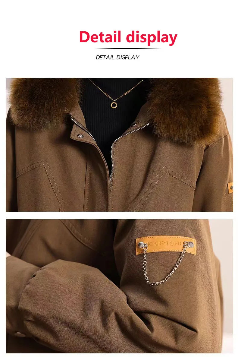 Upgraded 2023 Autumn/Winter omen's Pi vercomes Warm tras Coat Natural Fox Hair Fashion Wool Coat Temperament Slimming Inner Tank