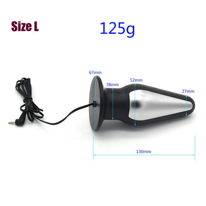 Electric Shocker Anal Butt Plug,E stim Electrosex Penis Ring ,Nipple Electrostimulation Cockring Chastity Cage E-stim Bdsm Toys