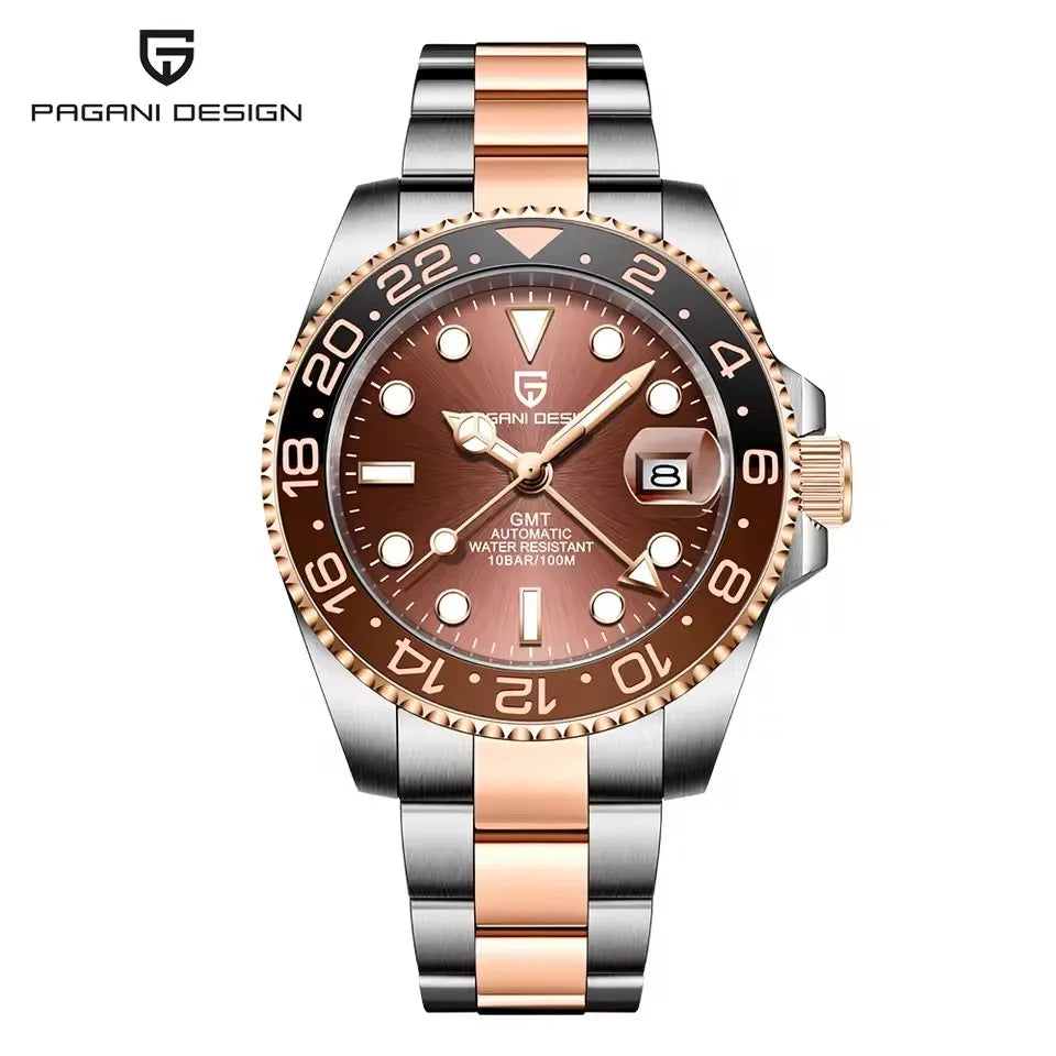 PAGANI DESIGN V3 Version GMT Watches Men's Luxury Sapphire Automatic Mechanical Watch 40MM Stainless Steel Waterproof Watch