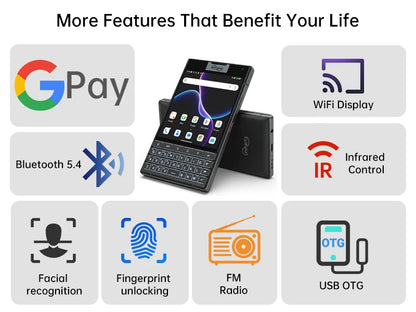 Unihertz Titan 2 Smartphone 5G Android 15 with Physical Keyboard Dual Screen 12GB 512GB  Dimensity 7300 Dual SIM 50MP Camera