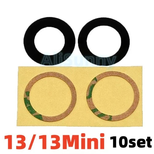 AliSunny 10pcs Back Camera Glass for iPhone 7 8 Plus 6 6S 6Plus 7Plus X XR XS Max 11 12 Rear Cover Lens 3M Sticker Holder Parts