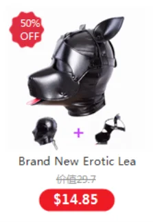 Erotic Fetish Costumes of Leather Bdsm Bondage Hood Mask with Mouth Hole for Couples Adults Slave Rolplay Flirting Games