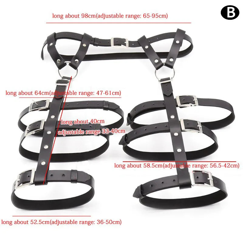 BDSM Bondage Leg Restraints Leather Belt Pants Adult Games thigh ring cuffs Straps Sex Toys For Couples Women erotic underwater