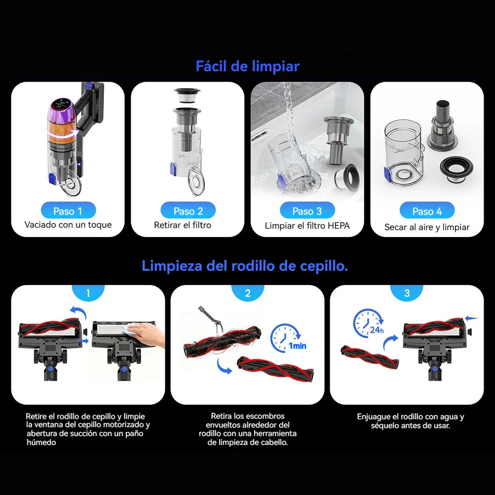 COTIAR R11 500W 50000PA Power Handheld Cordless Wireless Vacuum Cleaner for Home Appliance 1.2L Dust Cup Removable Battery