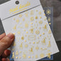 5D Embossed Gold Castle/Garland/Christmas Tree Nail Stickers White Snowflakes Bow Star Nail Decals Self-Adhesive Xmas Nail Decor