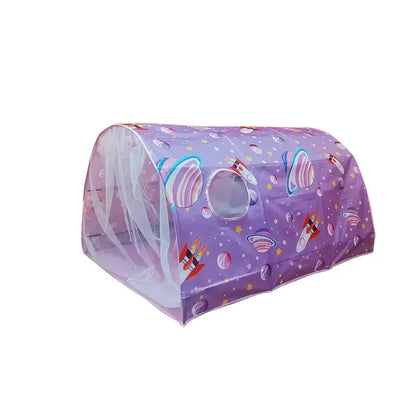 Starlight Dream Bed Canopy Play Tent for Kids Portable Fairy House Tunnel Cozy Playhouse Decor for Children Girls Boys