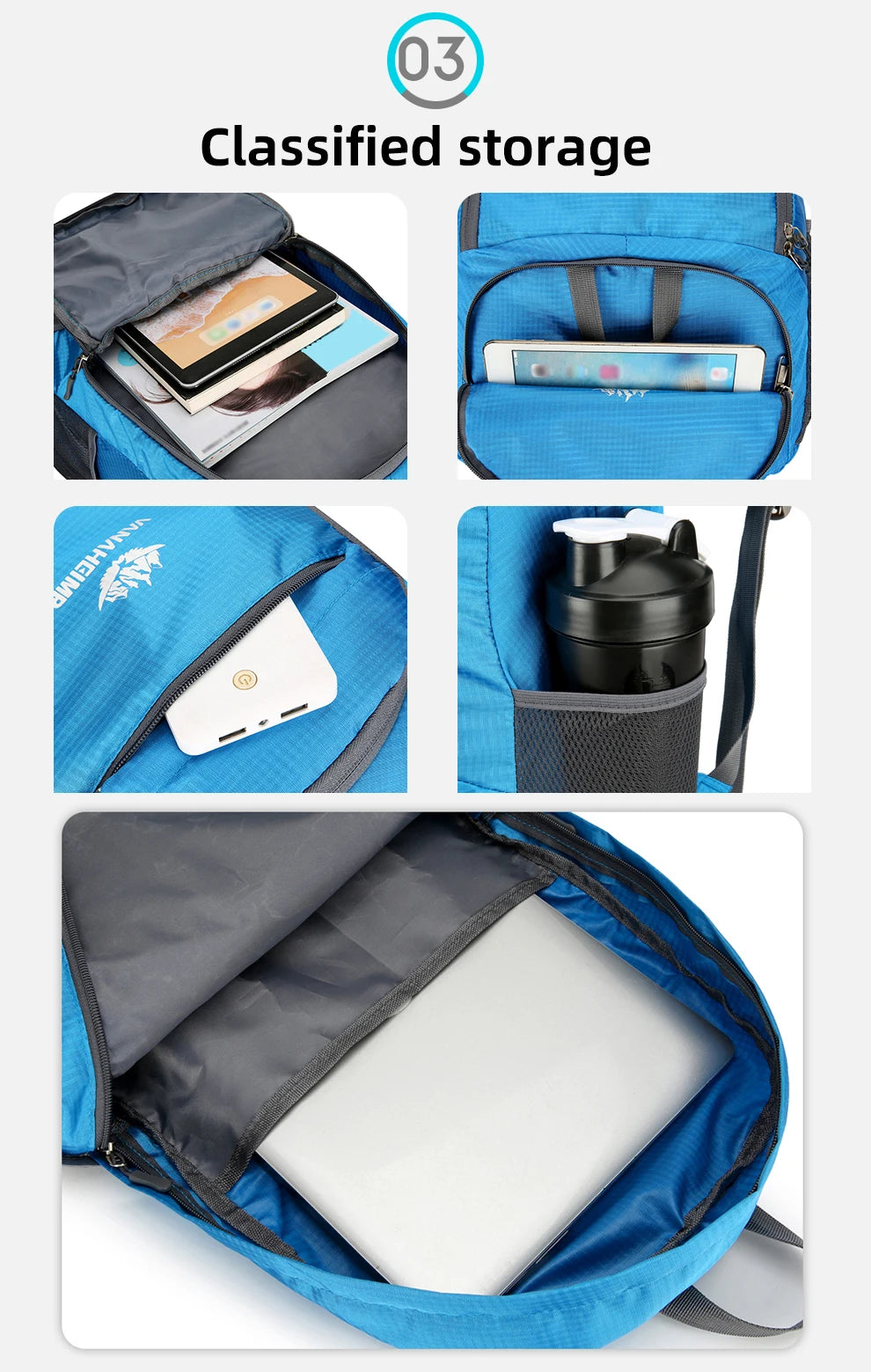 23L Packable Backpack Foldable Ultra Light Outdoor Duffle Bag Big Folding Knapsack Hiking Travel Rucksack Mountaineering Daypack
