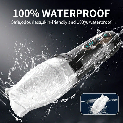 Automatic Rotating Masturbator Cup Glans Trainer Vagina Penis Pump Sleeve Delay Ejaculation Vibrator For Mens Adult Toys Male