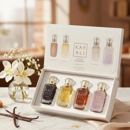 KAYALI Unisex Perfume Gift Set 4×10ml Eau De Parfum Long Lasting Fresh Mild Floral Fruity Musk Elegant Vanilla Royale Fragrance