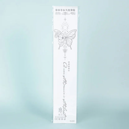 One Butterfly Spine Waterproof Temporary Tattoo, Lasting 1-2 Weeks, Semi-Permanent Tattoo Color, Realistic Fake Tattoo