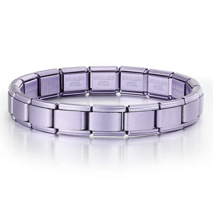 GEMOSA 9mm Width Italian Charm Bracelet Fashion Stainless Steel Bangle Elastic Link Chain High Quality Factory DIY