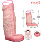 FAAK Silicone Penis Sleeve Ring Realistic Hollow Dildo Size S M Dildo Sheath Delay Ejaculating Cock Enlarger Sex Toys For Men