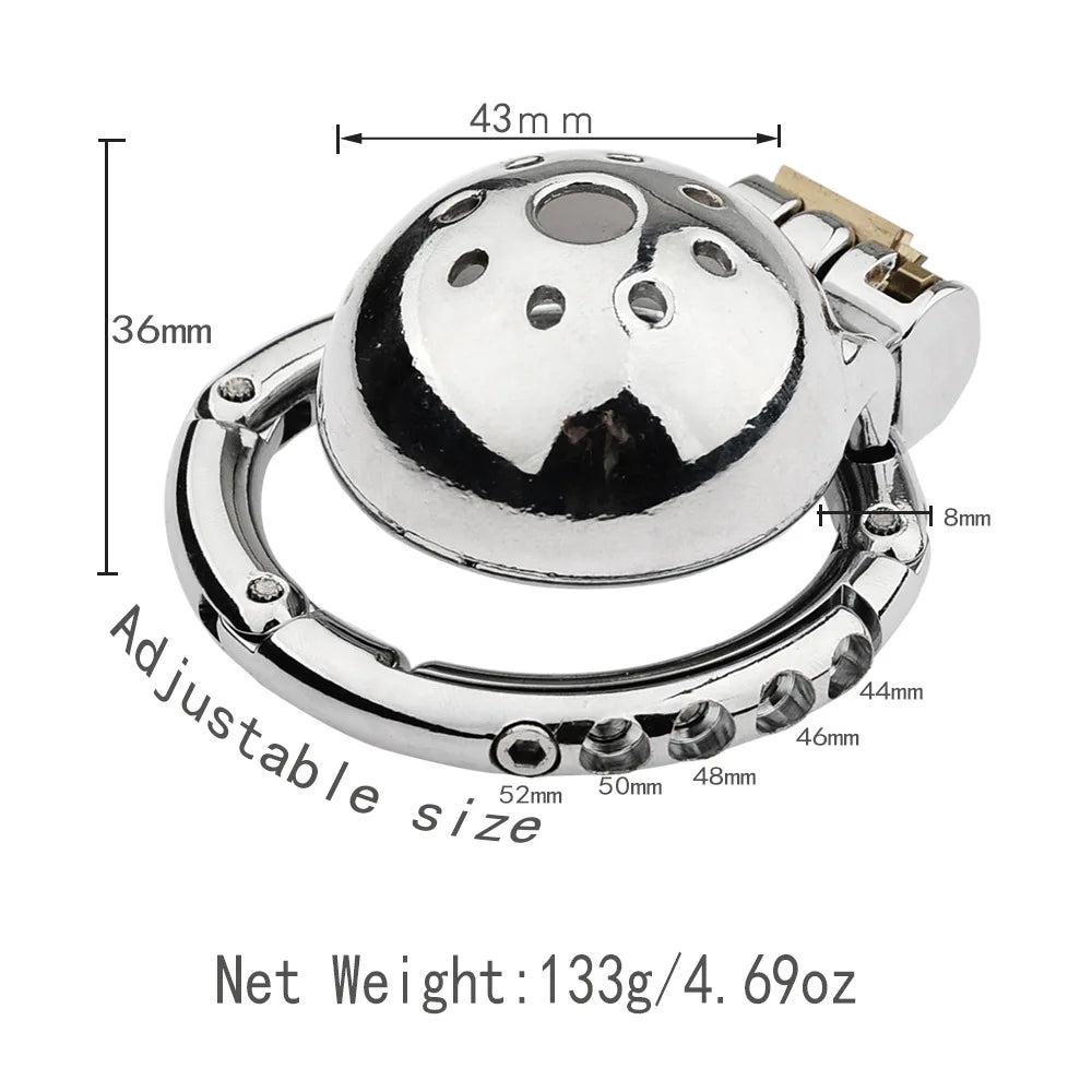 2025 Adjustable Clasp Chastity Cage Sex Toys for Men Metal Penis Ring Sleeve Bdsm Penis Bondage Erotic Urethral Lock Cock Cage