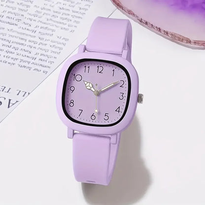 1/3/10PCS Fashion Silicone Band Women Quartz Watches Set Casual Arabic Dial Wristwatch for Girls Clock Reloj Hombre（Without Box）