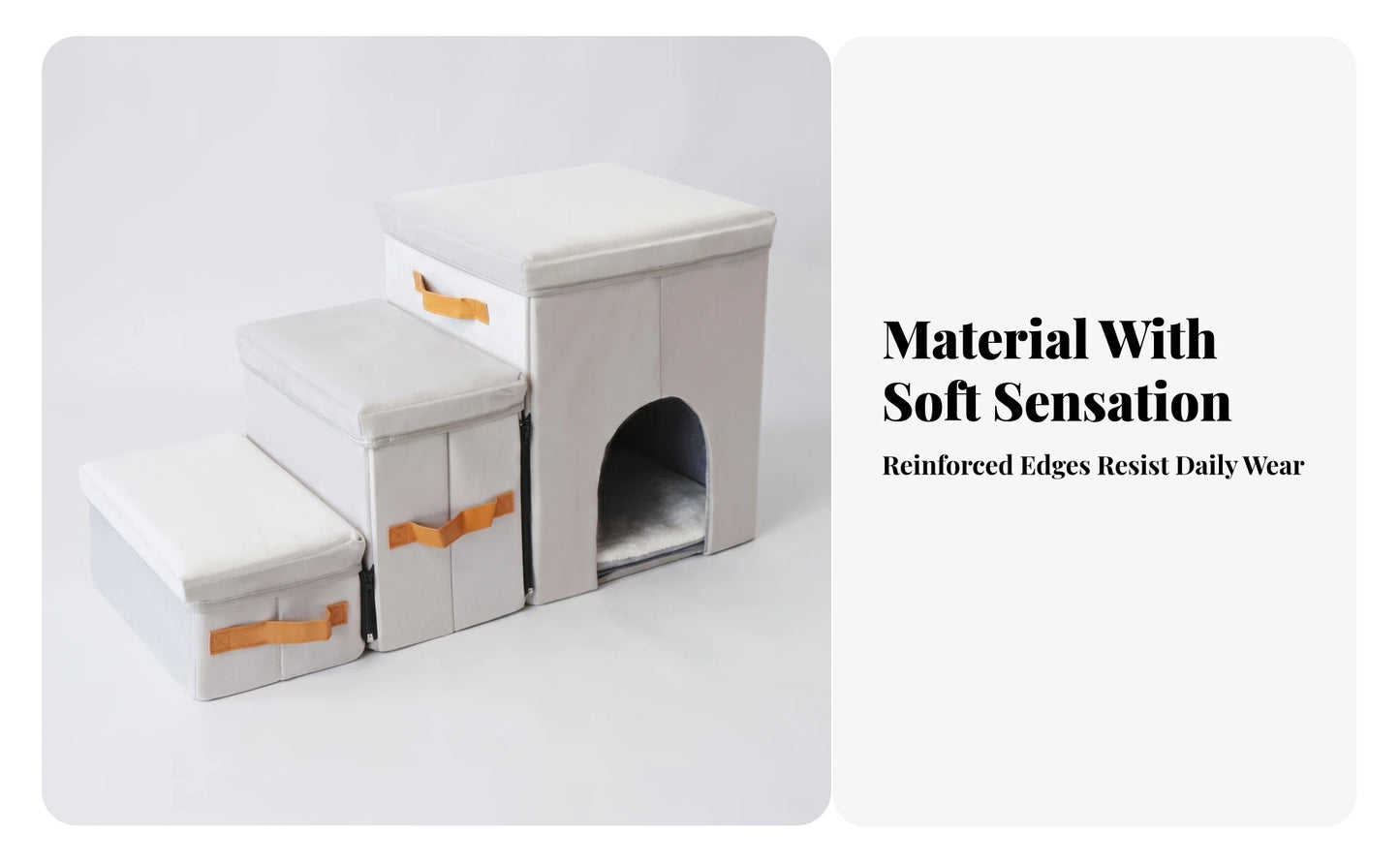 Pet Stairs with House Portable Pet Stairs with Storage Dog Steps with Storage Sturdy Furniture Cozy for Small Dogs, Sofa, Bed