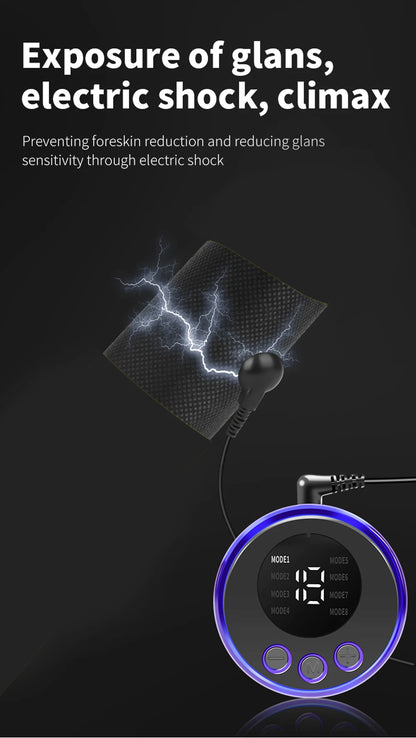 Electro Penis Sleeve Vibrator For Men Penis Cock Ring Masturbation Conductive Enlargement Stimulator Massage Sex Toys For Men