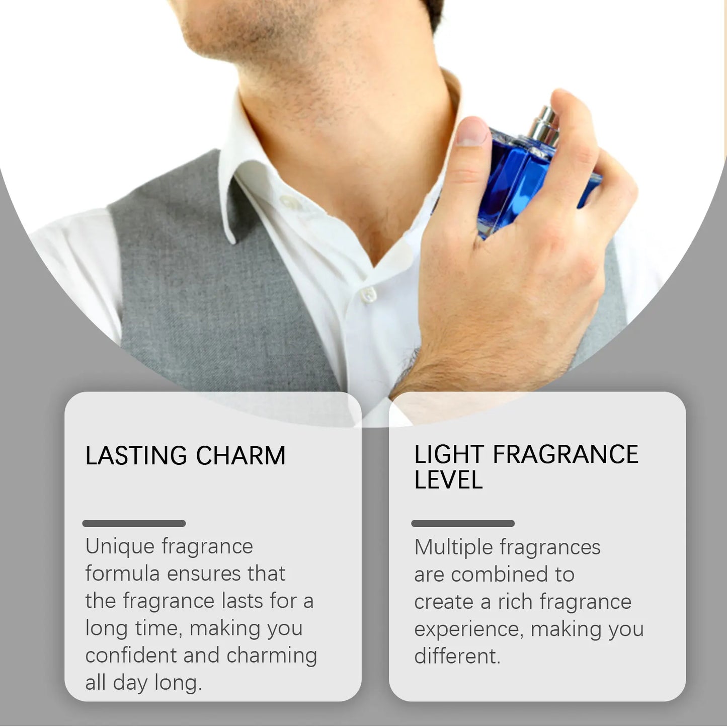ROXELIS 50ml Rich And Whiskey Homme Perfume Long-lasting Fragrance,Enhance Personal Charm, Confidently Show Style and Elegance
