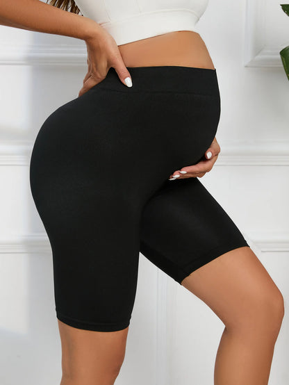 Maternity Yoga Shorts Over The Belly Women's Maternity Biker Pregnancy Shorts for Workout