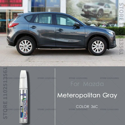 For Mazda CX3 Paint Repair Pen Touch Up Scratch Remover DIY Car Accessories White 34K Blue 42M 	41B Black 16W 38A Gold Gray 46G