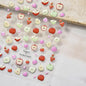Fresh Sweet Fruits Strawberry Cherry Bowknot Love Heart Lemon 5D Nail Art Stickers Self Adhesive Decorations Nail Manicure Decal
