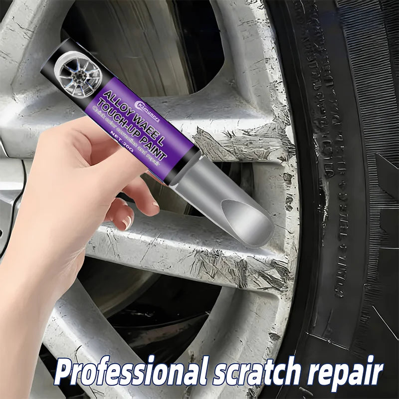Universal Alloy Wheel Repair Kit - Suitable for Silvery Wheels, Car Rim Scratch and Curb Damage Repair Paint Set, In