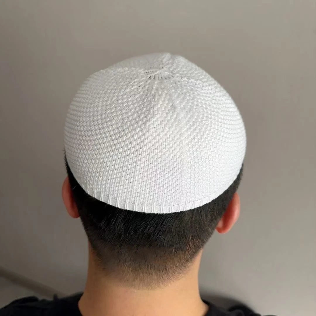 Hat Muslim Men Clothing Prayer Cap Islamic Kufi Tax Products Knitted Kippa Cotton Simple Daily Turkish 0756