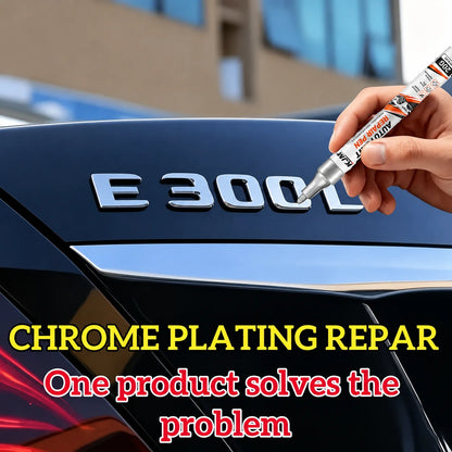 Automotive Chrome Scratch Repair Pen Metal Surface Touch‑Up Restore Coating for Car Rim Window Trim Household Metal Fixtures