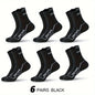 6 Pairs Socks Men's Short Socks Sweat Absorbent and Odorous Basketball Socks Running Sports Socks Breathable Mesh Men's Socks