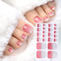22Tips Solid Color Self-adhesive Gel Stickers for Toe Nails Waterproof Long-lasting Toenail Stickers Toe Full Cover Toenail Wrap