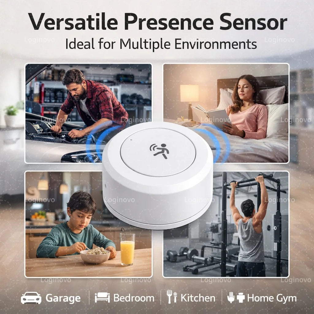 Zigbee 24G Mmwave Radar Presence Sensor Human Detector Motion/Static Detection For Tuya Z2M Smart Home Security Automation Alarm