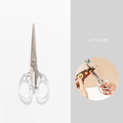 Color Scissor Stainless Steel Blade Safe Design Paper Cutting Scissors for Fine Art Diary Album Craft Office School Supplies