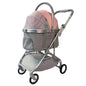 Detachable Pet Cage Portable Aluminum Tube Frame One-Click Folding Stroller for Dogs Cats for Travel & Outdoor Adventures