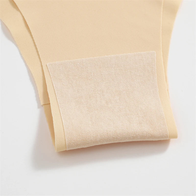 3Pcs Ultra-thin Seamless Silk Underwear Women's Panties Sexy Low-Waist Stretch Bikini Solid Color Briefs Lingerie XS-XXL Fashion