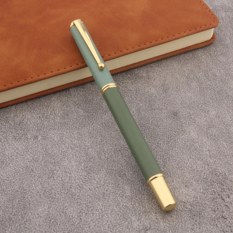 Metal 322 Fountain Pen Frosted Green Ink Pen Iridium Nib Stationery Office School Supplies Writing