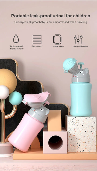 Portable Baby Hygienic Toilet Urinal For Boys Girls, Outdoor Car Travel Leak-Proof Potty, Children's Convenient Training Toilet
