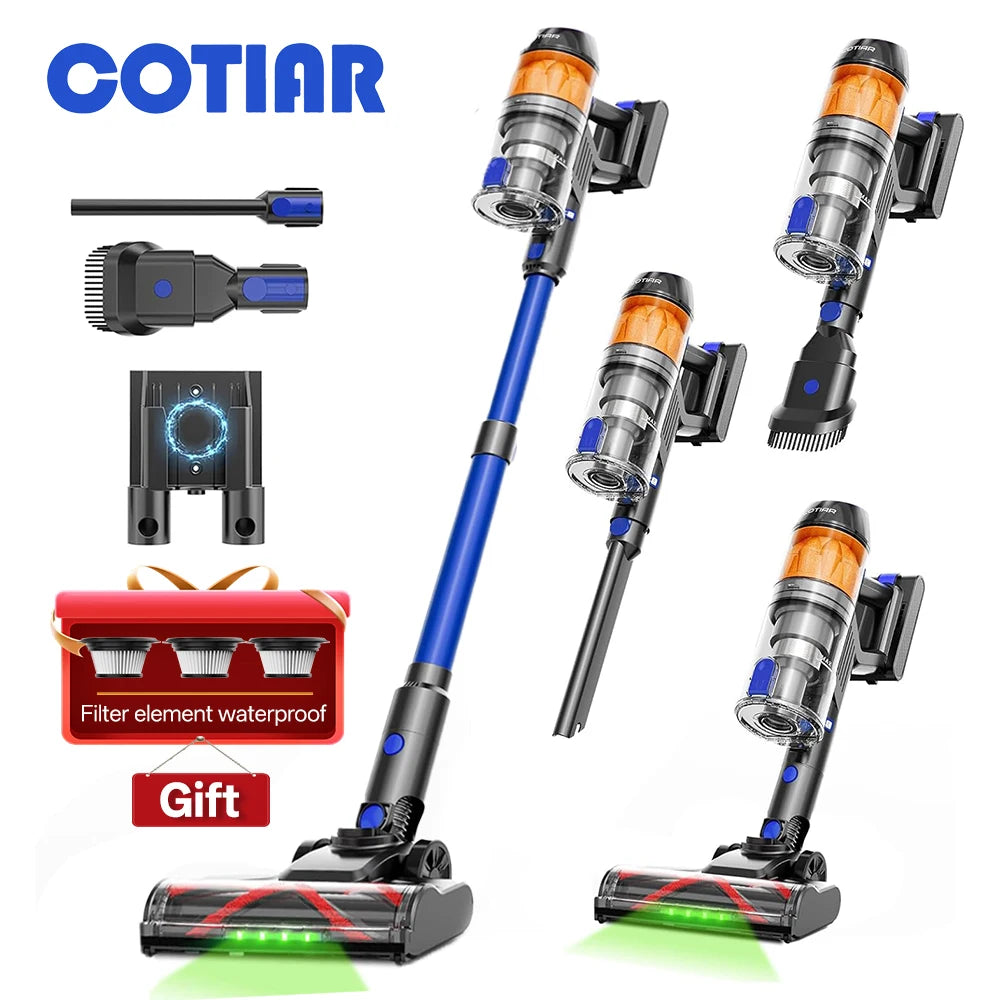 COTIAR R11 500W 50000PA Power Handheld Cordless Wireless Vacuum Cleaner for Home Appliance 1.2L Dust Cup Removable Battery