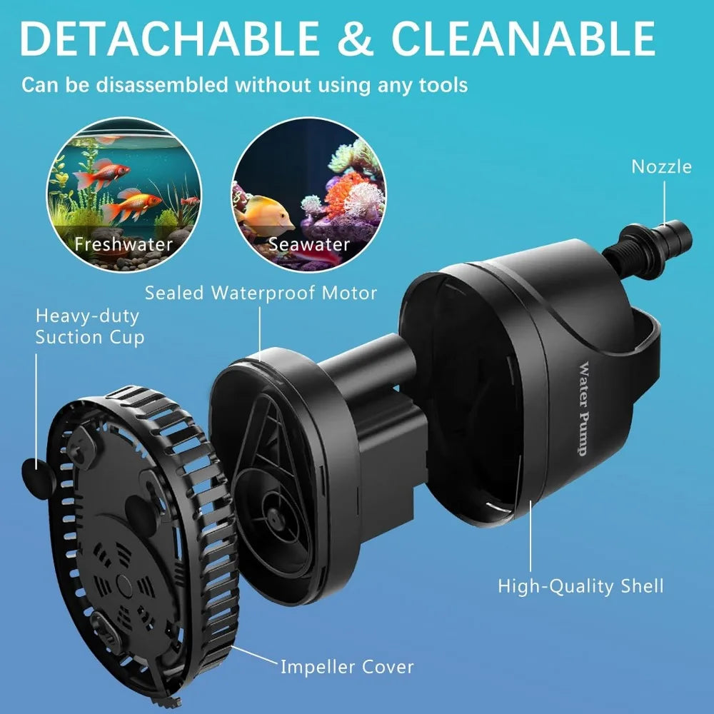 Submersible Water Pump, Ultra-Quiet Aquarium Pump for Pond, Garden Fountain, Underwater Use