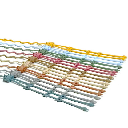 Anti Loss Chain Lanyard Baby Pacifier Teether Anti Drop Chain Silicone Rope 2 in 1 Multi-use Rope