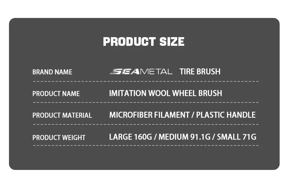 SEAMETAL Car Wheel Detailing Brush Bendable Auto Wheel Woolies Brushes Car Cleaning Tools for Car Rim Tire Washing Accessories