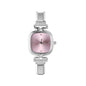 Fashion High Quality Men Women's Stainless Steel Square Round Shiny Zircon Watch Bracelet For Friend Birthday DIY Jewelry Gift